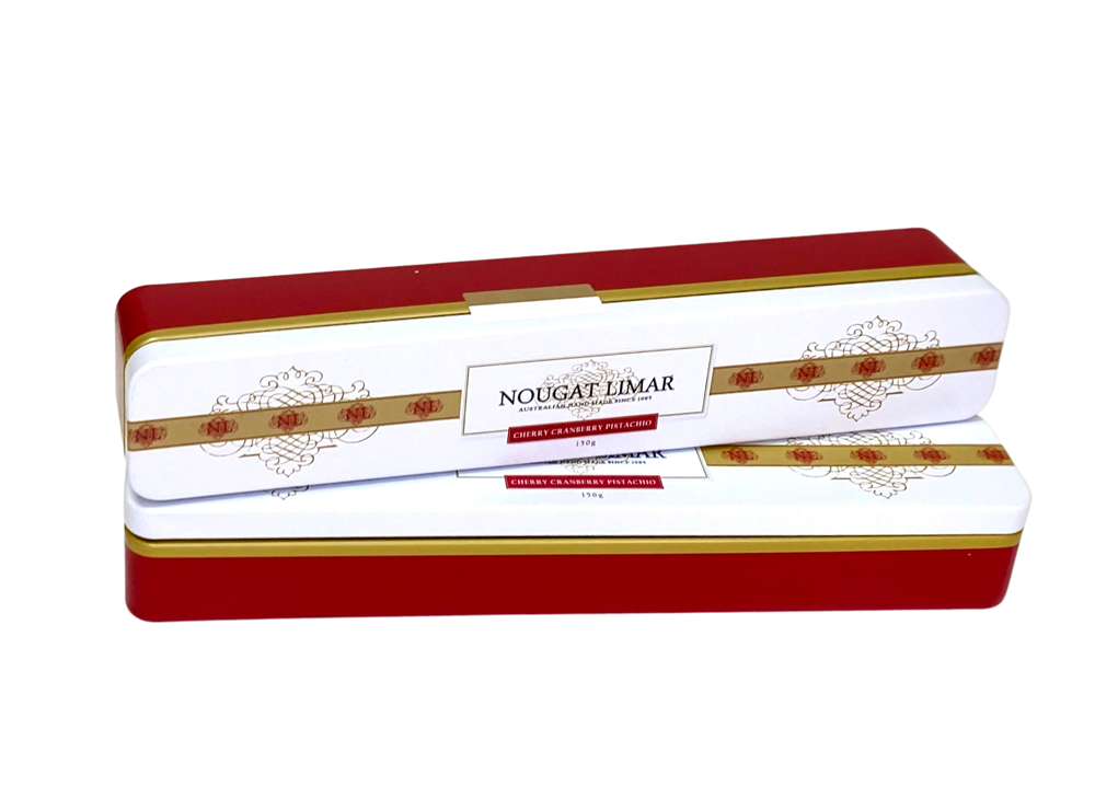Cherry Cranberry Pistachio nougat - tin