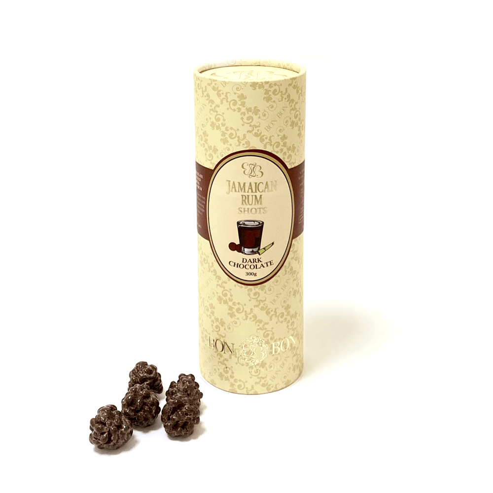 Jamaican Rum shots dark chocolate - gift cylinder