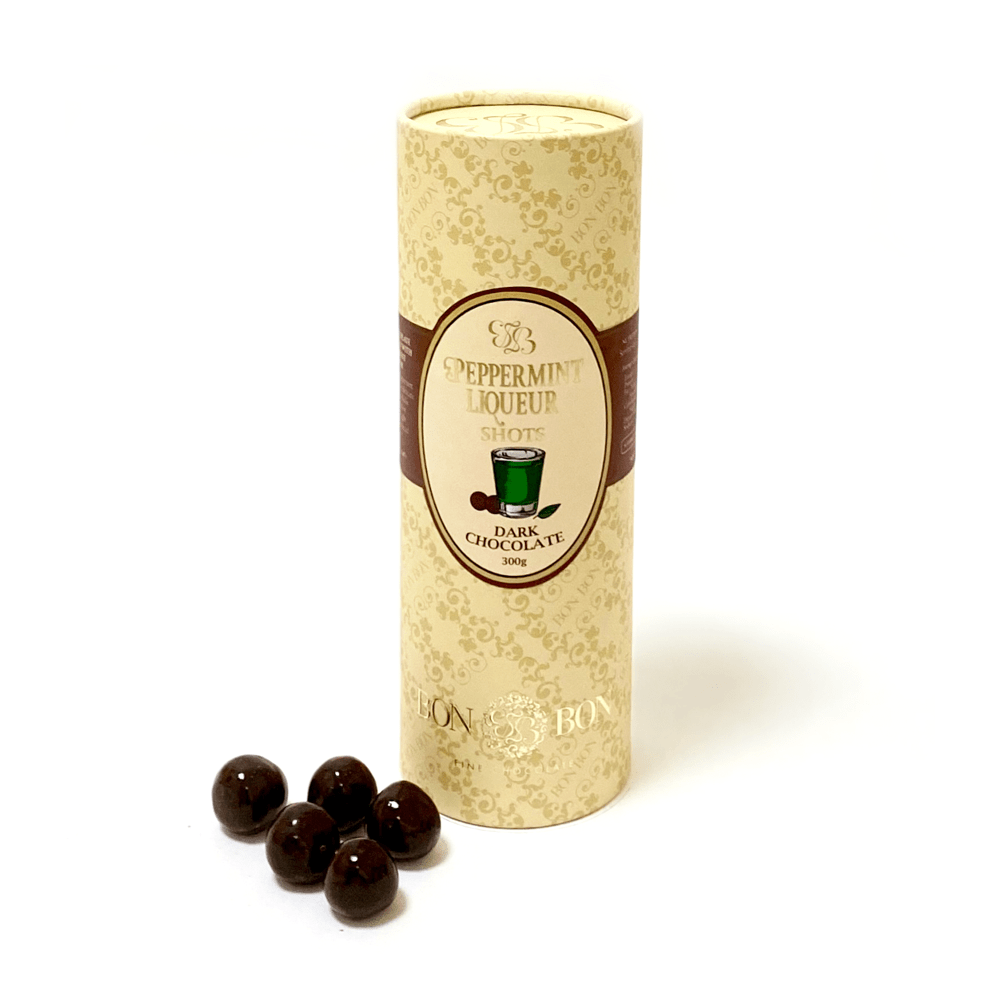 Peppermint Liqueur Shots dark chocolate - gift cylinder
