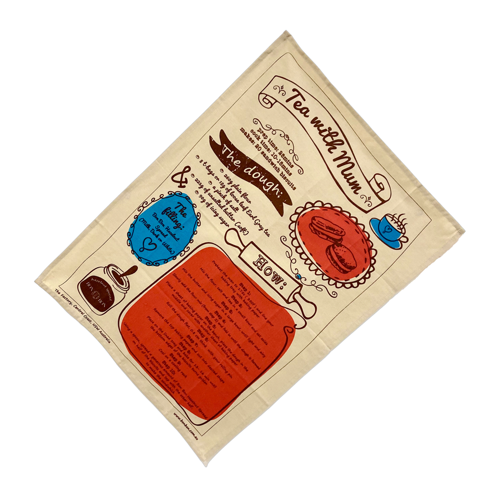 The factory tea towel with recipe