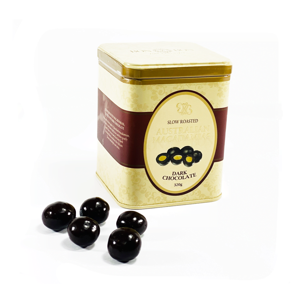 Chocolate Macadamias - keepsake tin