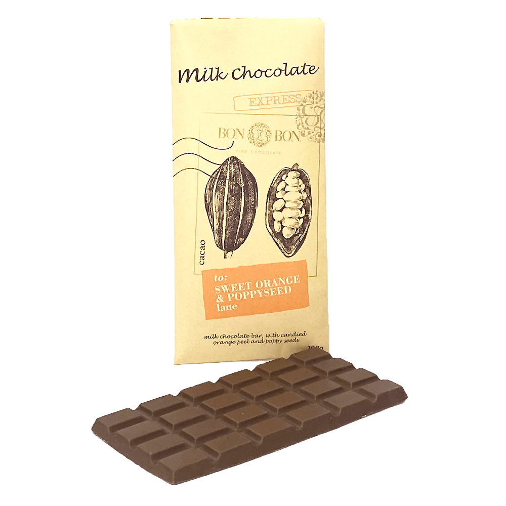 Sweet orange & poppy seeds milk bar