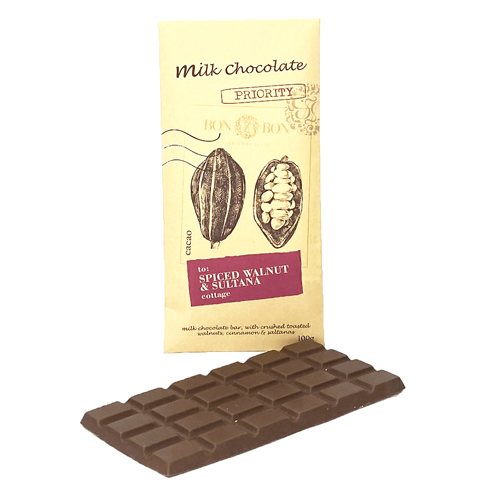 Spiced walnut & sultanas milk bar