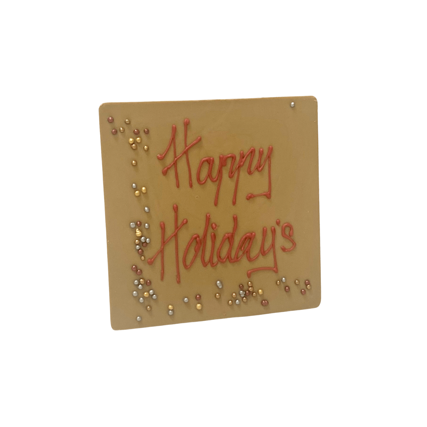Festive Message Chocolate Plaque - Caramel - Image 2