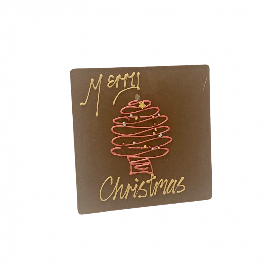 Festive Message Chocolate Plaque - Milk
