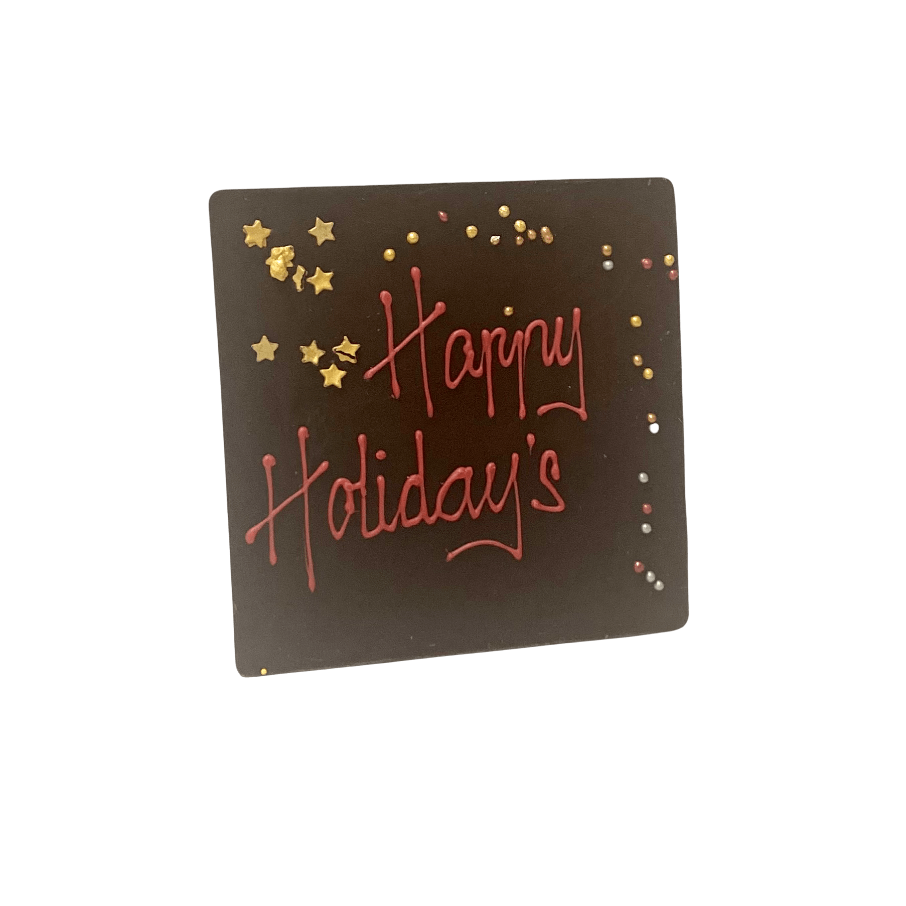 Festive Message Chocolate Plaque - Dark